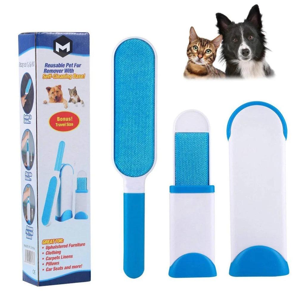2 Pack Furniture Lint Remover Brushes, Double Sided Self Cleaning Loose Hair Catcher for Pet, Hair Cleaner for Clothes, Sofa, Carpet
