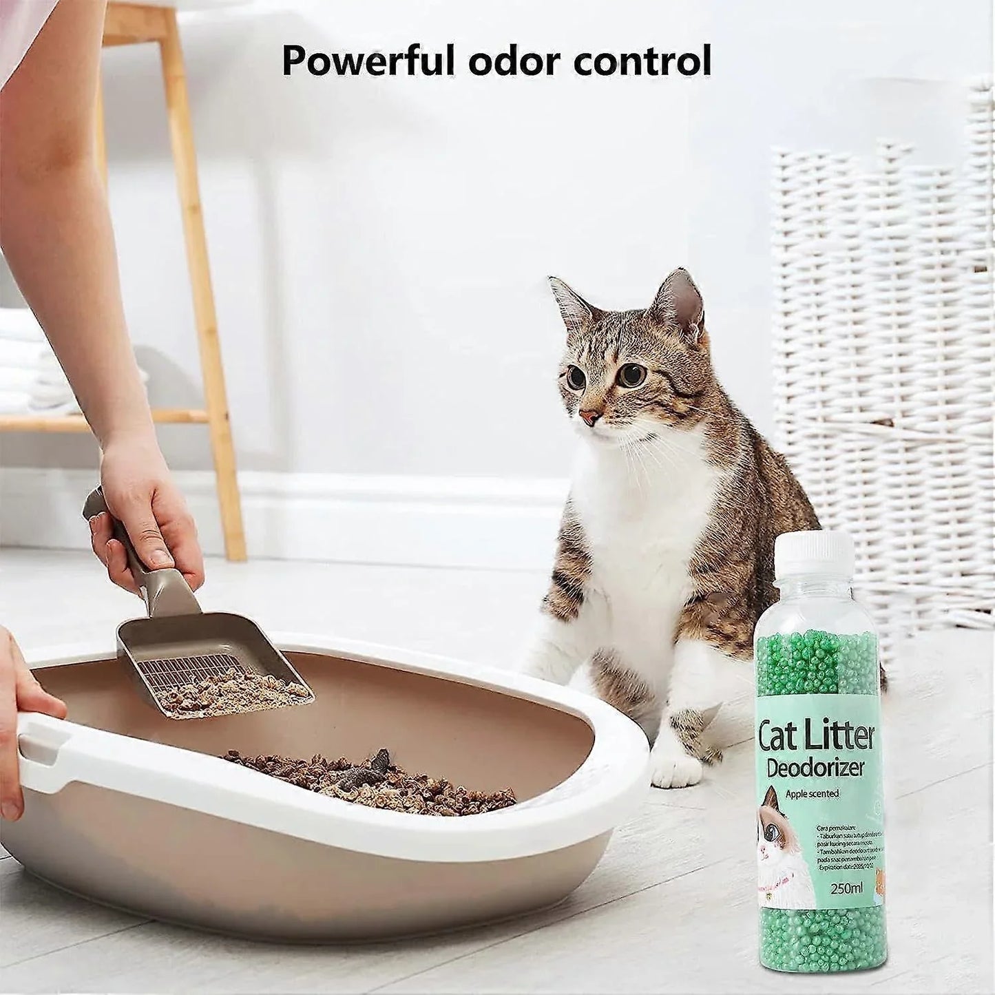 Cat Litter Deodorizer Beads for Litter Box to Control Extra Odor For Remove Odor House Refreshing, 250ml Bottle