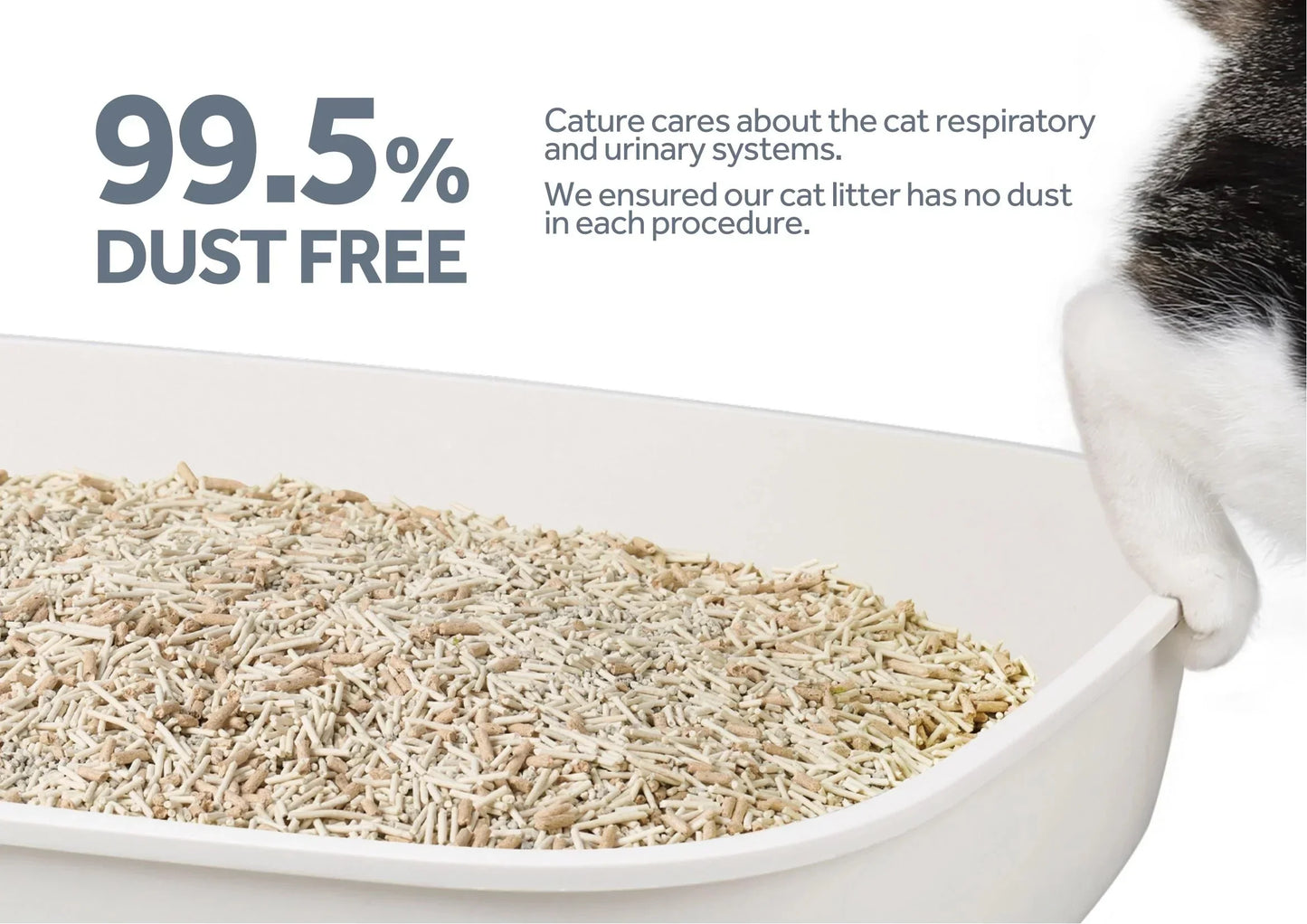Cature Natural Mix Clumping Cat Litter Tofu+Bentonite+Wood 14L/5.6 kg