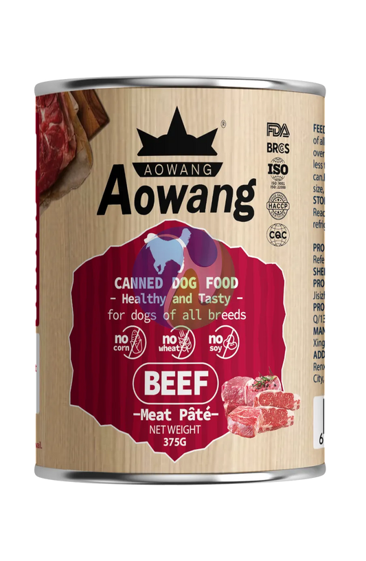 AOWANG Dog Canned Food Beef Meat Pate 375g