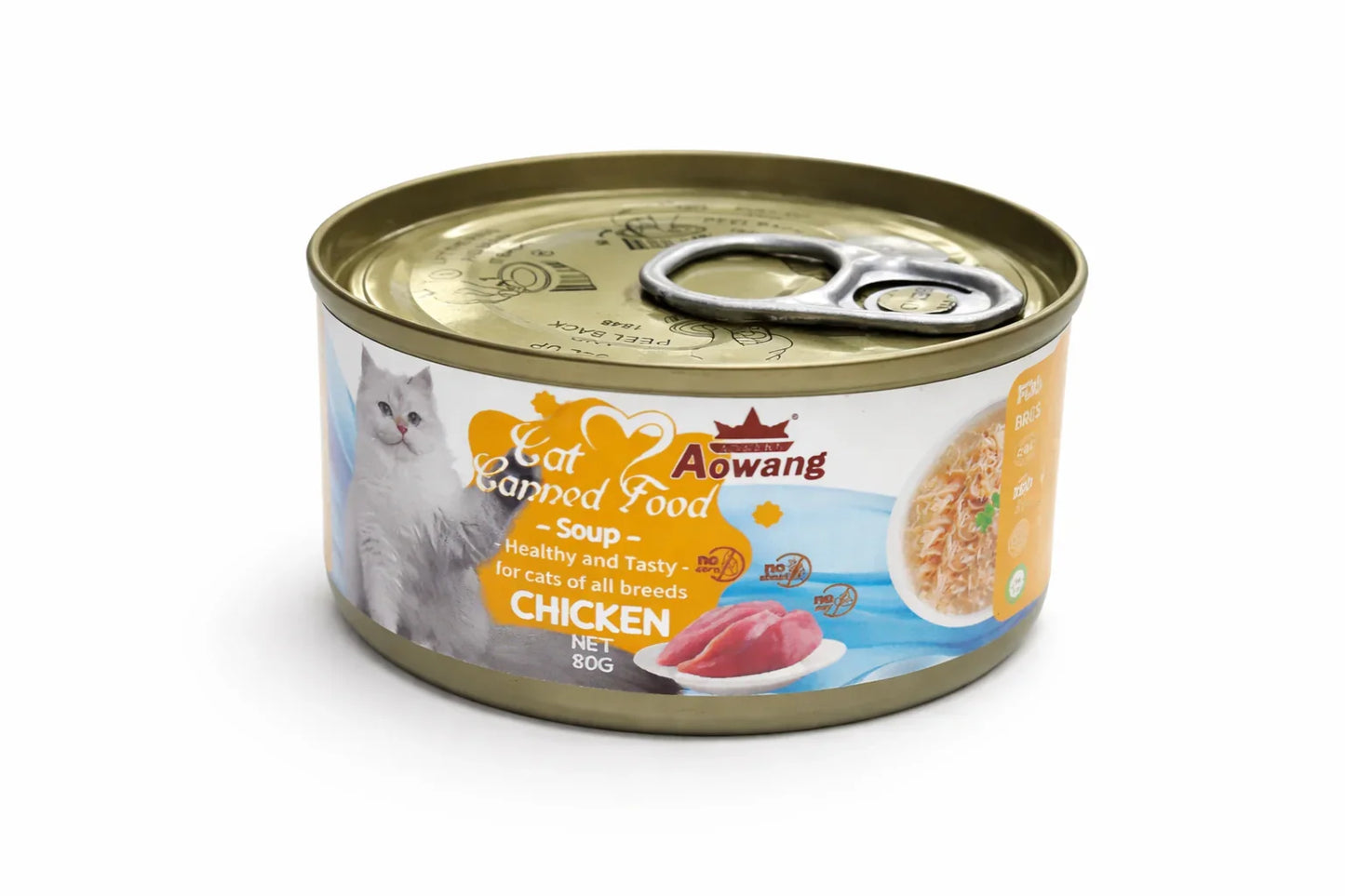 Aowang Cat Canned Food Soup – Chicken (80g)