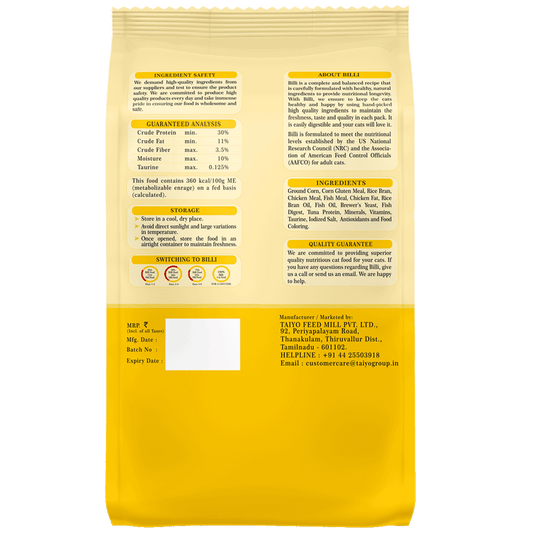 Billi Adult Cat Food in Real Chicken 1.5kg