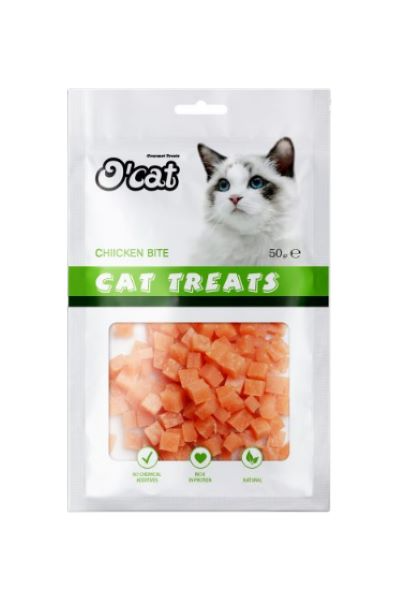 O’Cat Chicken Bite Dry Cat Treats -50G