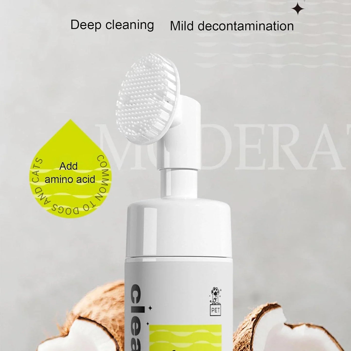 Cat Paw Cleaner | Grooming Cleaner Foaming Pet Feet Cleaner, Safe and Effective Pet Cleaning Supplies with Portable Silicone Brush for Dogs, Kittens, Puppies