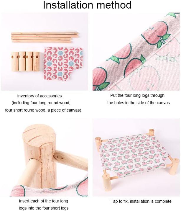 Cooling Cat and Dog Bed Breathable Summer Dog Wooden Bed Removable and Washable Beds for Small Dogs 54*11*47cm