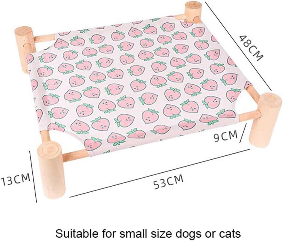 Cooling Cat and Dog Bed Breathable Summer Dog Wooden Bed Removable and Washable Beds for Small Dogs 54*11*47cm