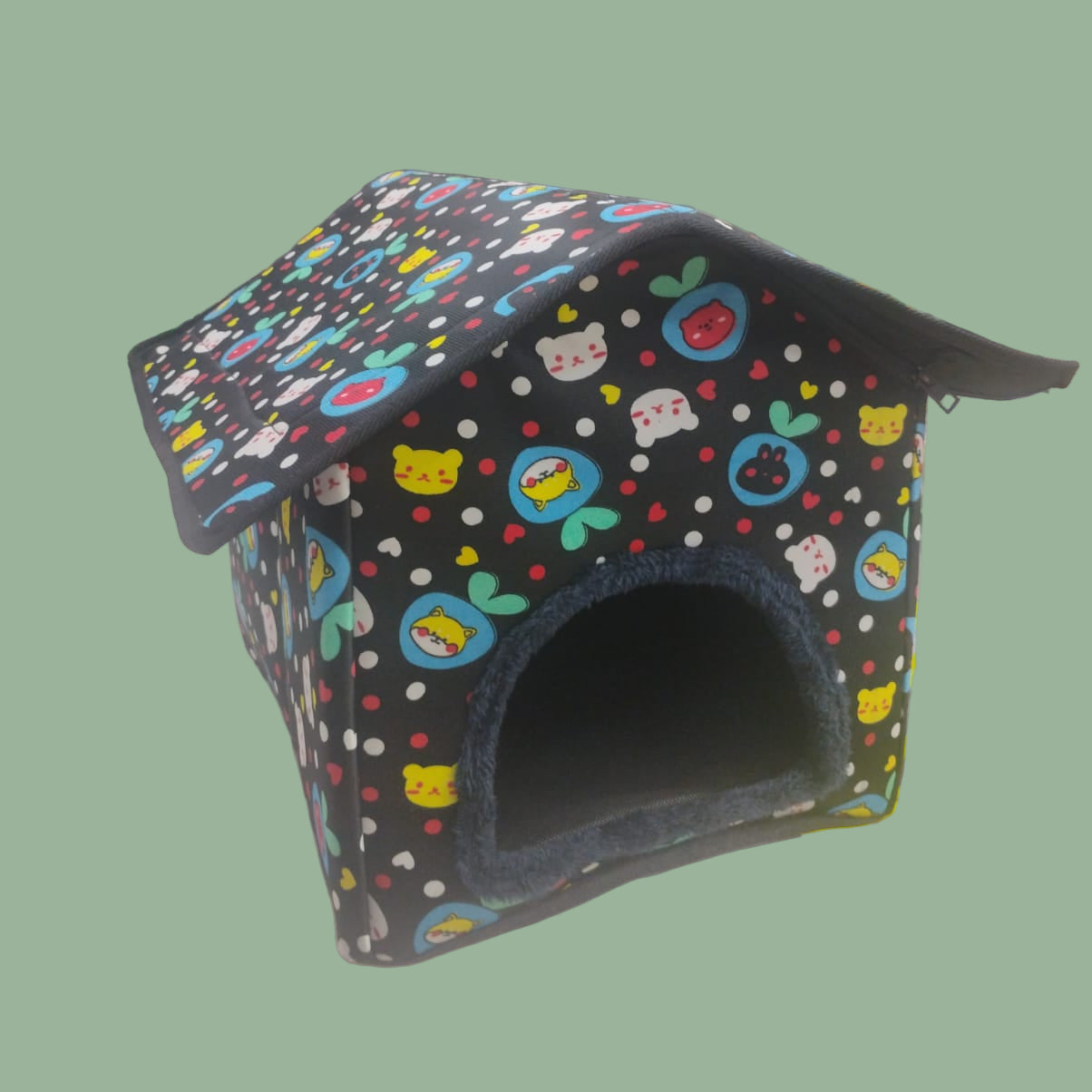 Foldable Soft Square Shape Pet Cat House Large