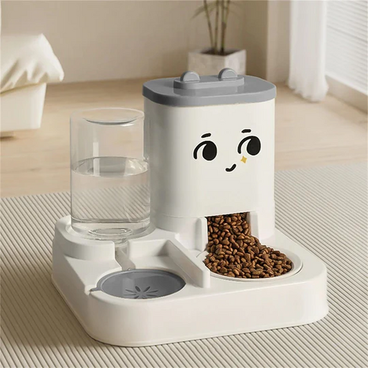 2-in-1 Pet Water Feeder - Large Capacity Automatic Cat Feeder, Automatic Cat Food Dispenser for Indoors