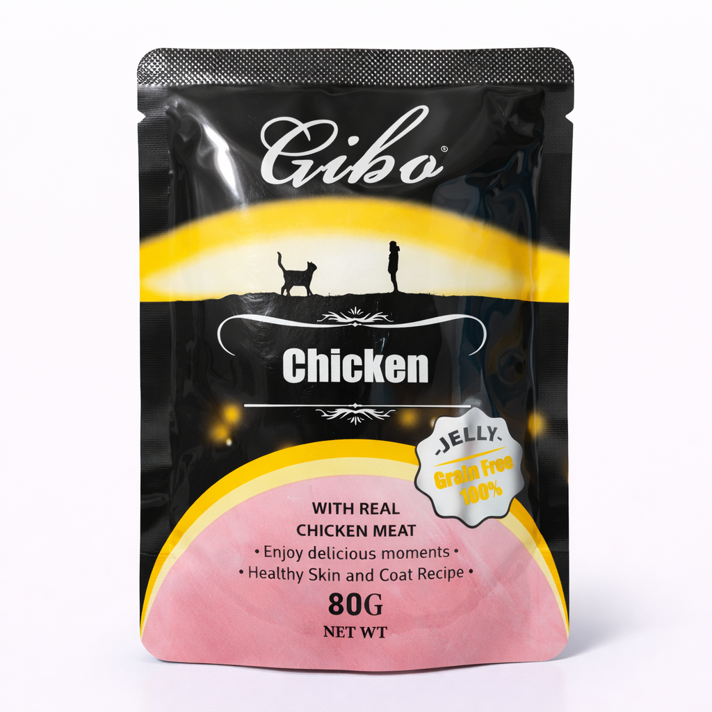 Gibo Chicken Jelly Cat Wet Food 80g (Grain Free)