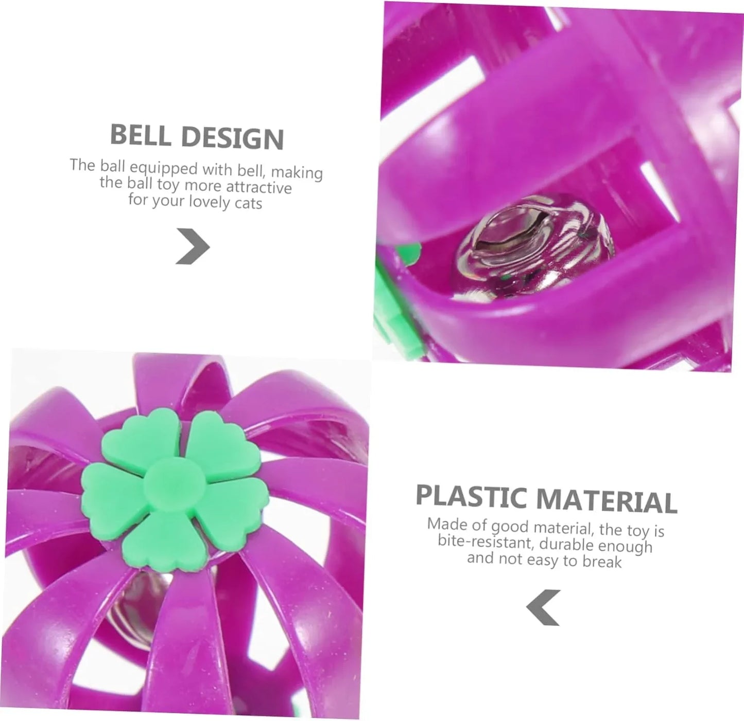 Interesting Abrasion Resistant Pounce Noisy Household Toy Fruit Kitten Pet Cat Training Ball