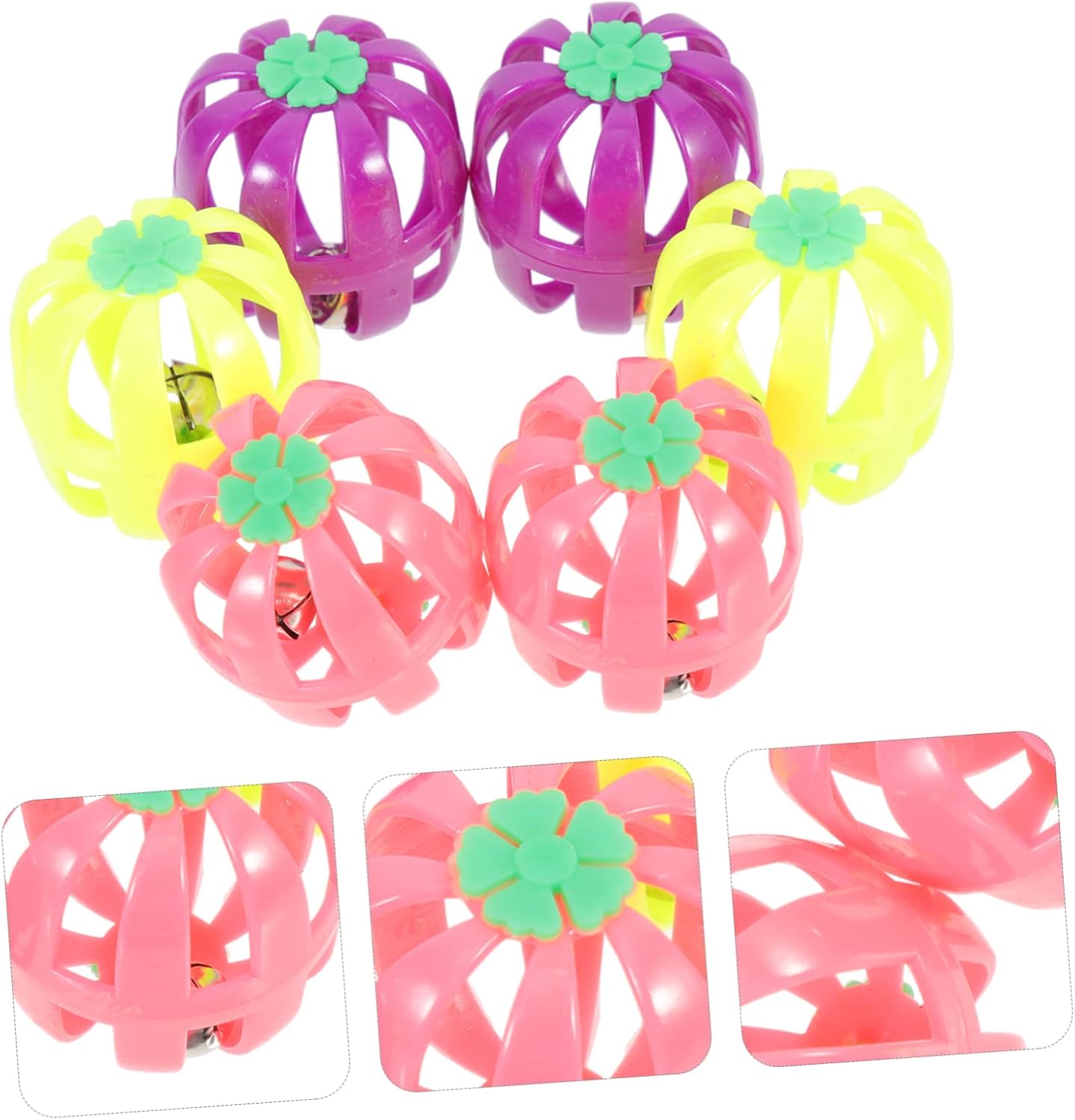 Interesting Abrasion Resistant Pounce Noisy Household Toy Fruit Kitten Pet Cat Training Ball