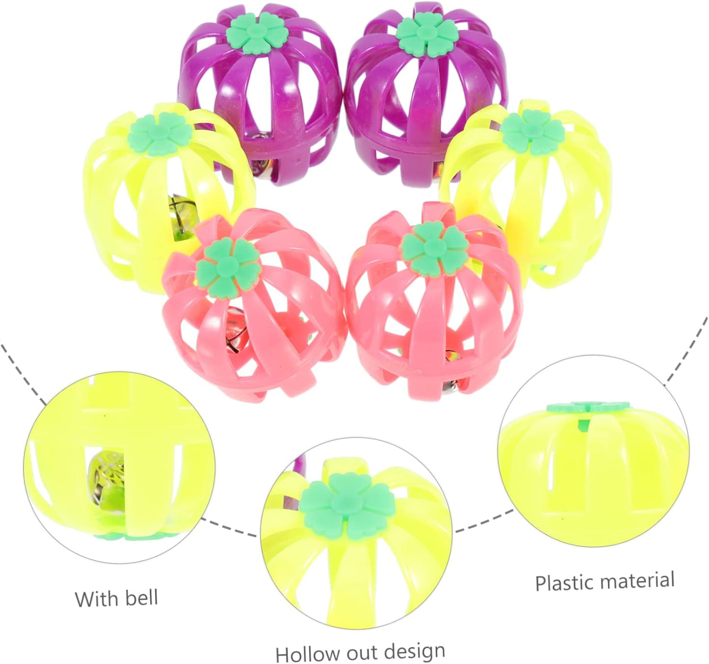 Interesting Abrasion Resistant Pounce Noisy Household Toy Fruit Kitten Pet Cat Training Ball