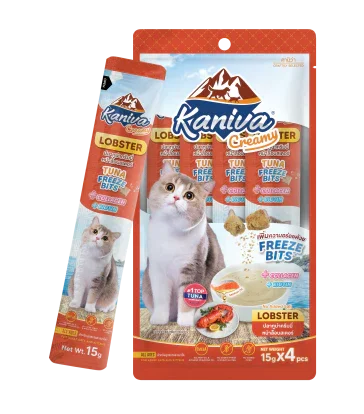Kaniva Creamy Lobster with Tuna Freeze Bits Cat Treats 15gX 4 pcs