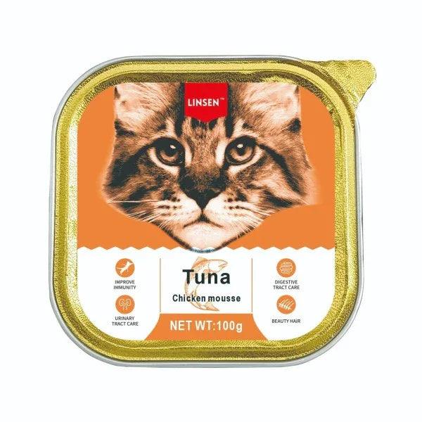 Linsen Cat Wet Food Tuna Chicken Mousse 100g Linsen Cat Pate