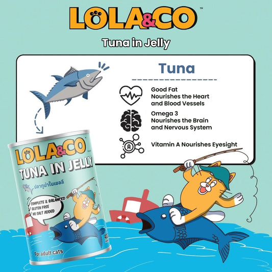 Lola & Co Premium Cat Can Wet Food Tuna in Jelly 400gm