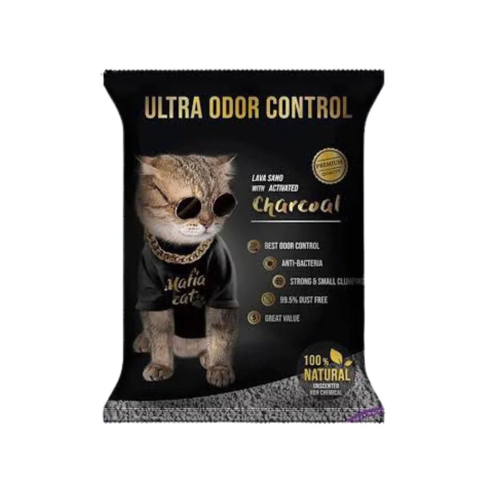 Mafia Cat Ultra Odour Control Lava Sand with Activated Charcoal Carbon Cat Litter 10L