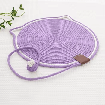 Cotton Rope Cat Scratcher Board, Scratching Post Mat, Claw Sharpener, Scratching Bed Mat, Toy