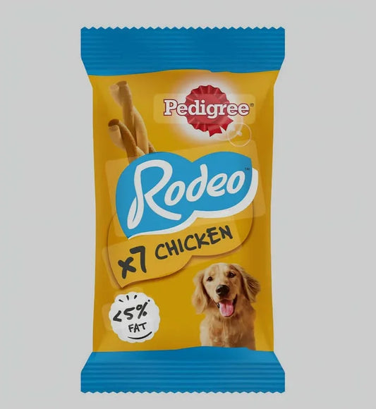Pedigree Rodeo Adult Dog Treats, Chicken 7 Sticks Pack 1 Supports Strong Bones