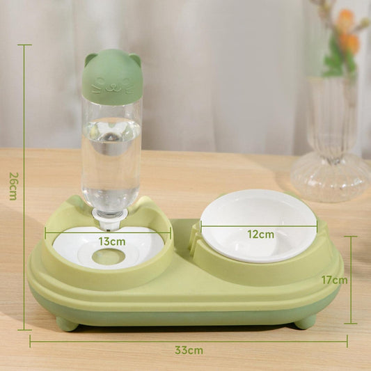 Practical Tilted Cat Food Bowl Automatic Small Dog Water Dispenser Lightweight Drinking