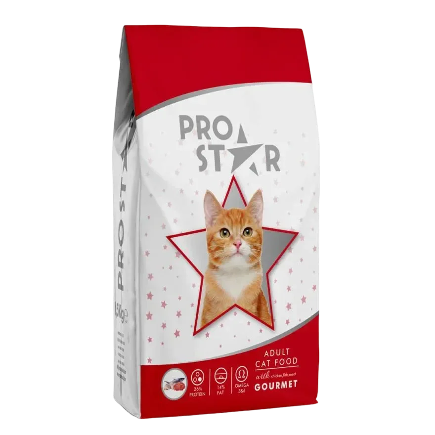 Prostar Adult Cat Food Gourmet 1kg Inside 200g Free