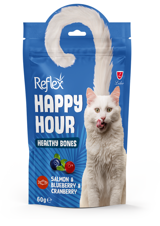 Reflex Happy Hour Healthy Bones Adult Cat Treats 60g