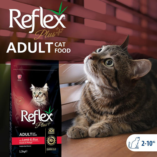 Reflex Plus Adult Dry Cat Food Lamb & Rice 1.5kg