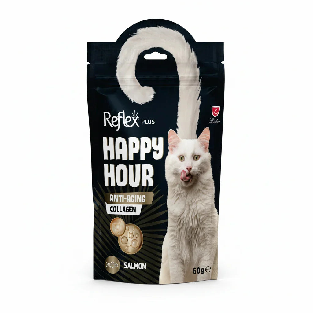 Reflex Plus Happy Hour Anti-Aging Collagen Cat Dry Treats 60g