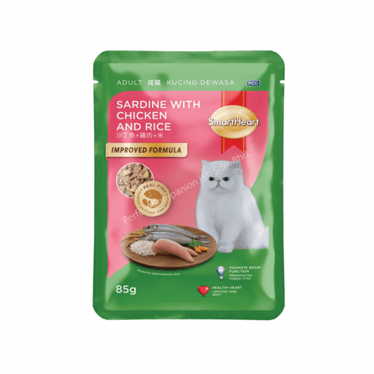 SmartHeart-Cat-Pouch-Sardine-With-Chicken-And-Rice(85g)