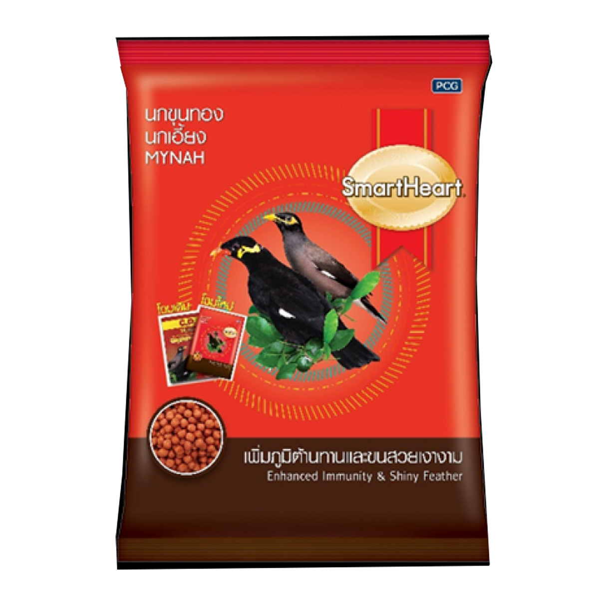 SmartHeart Mynah Enhanced Immunity & Shiny Feather Bird Food 1kg