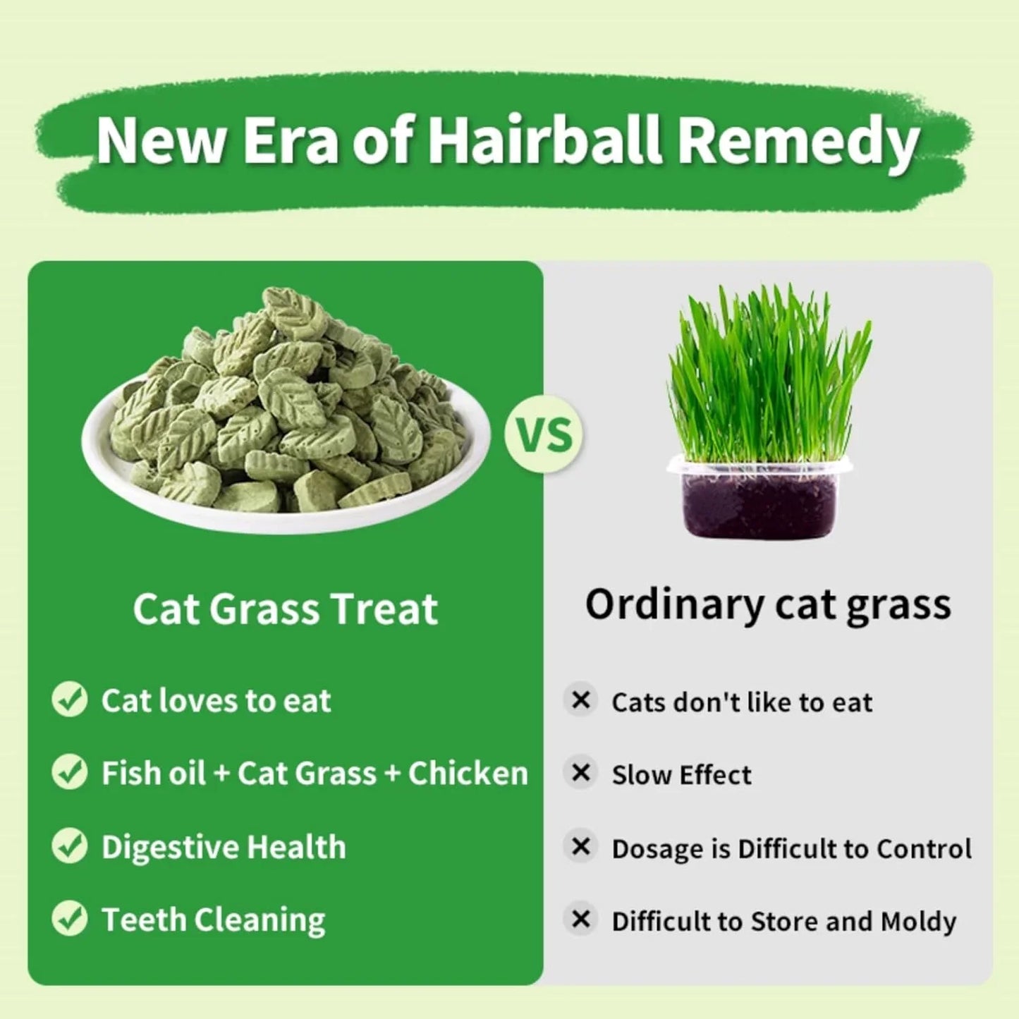 Cat Grass Sticks for Cat, Cat Grass Teething Stick Snack Canned for Indoor Cats, Cat Grass Treats for Teeth Cleaning and Hairball Relief