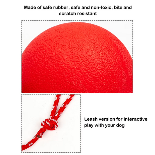 Toy Ball Elastic Red Durable Rope Bite Resistance Knot Premium Tug Balls knot Dog Toys Garden Training
