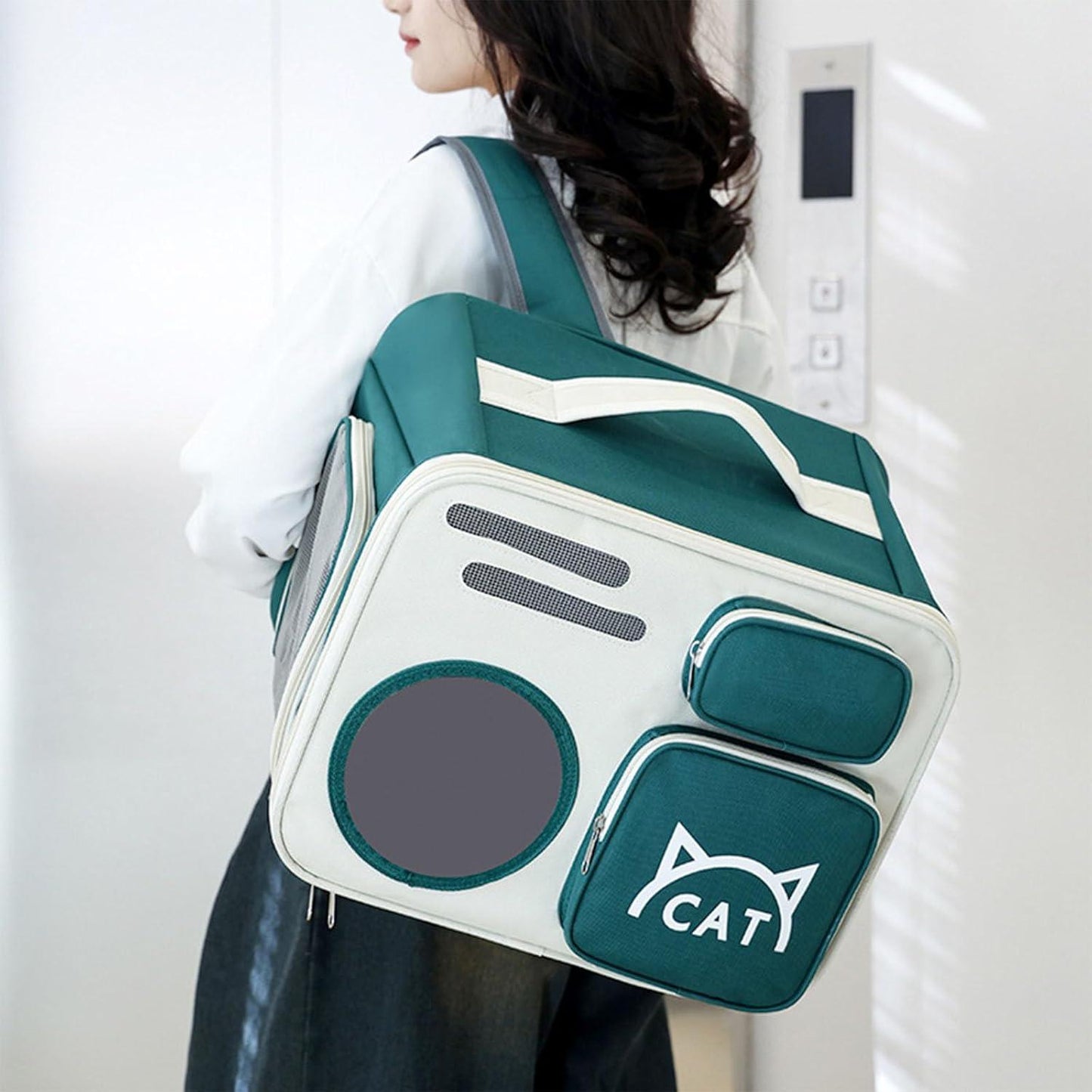 Pet Carriers Kitten Backpack, Pet Backpack Cat Travel Bag, Cute Cat Transport Carrier for Travel, Hiking & Outdoor