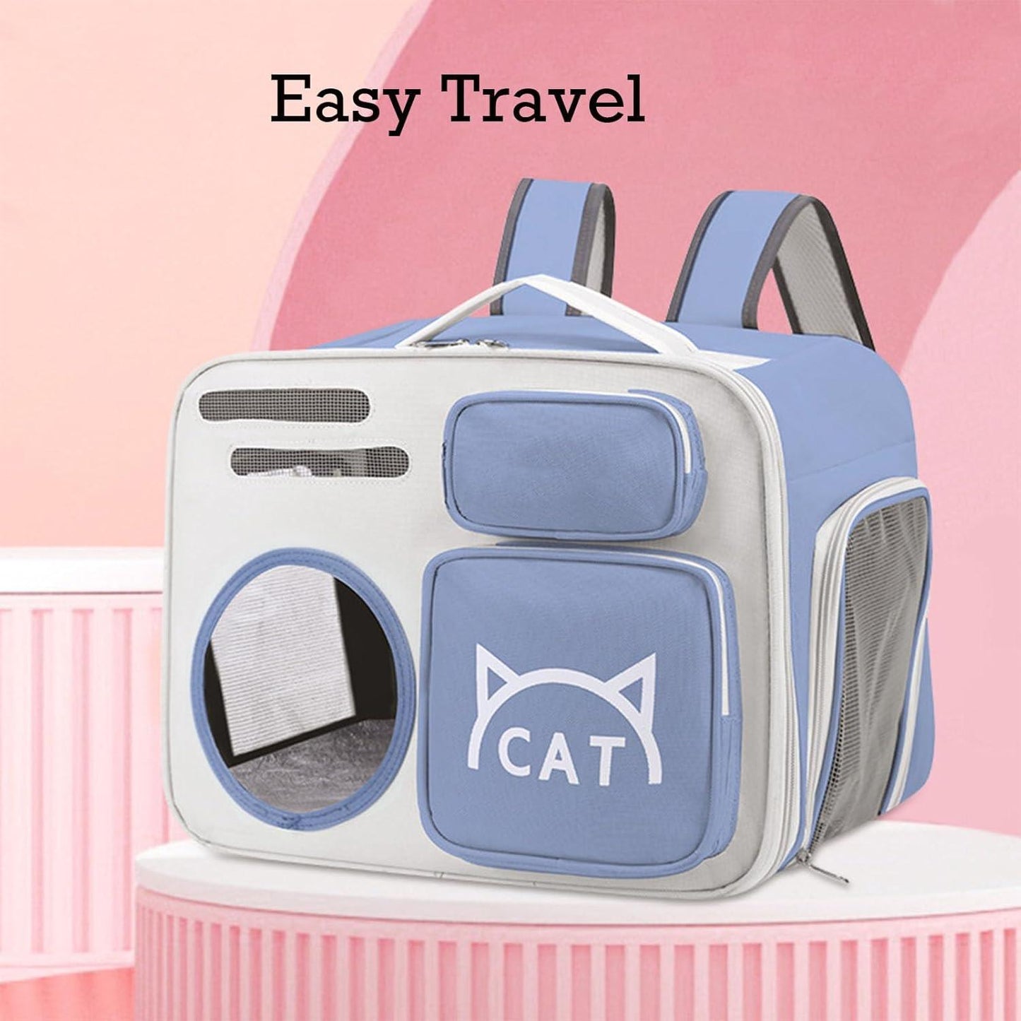 Pet Carriers Kitten Backpack, Pet Backpack Cat Travel Bag, Cute Cat Transport Carrier for Travel, Hiking & Outdoor