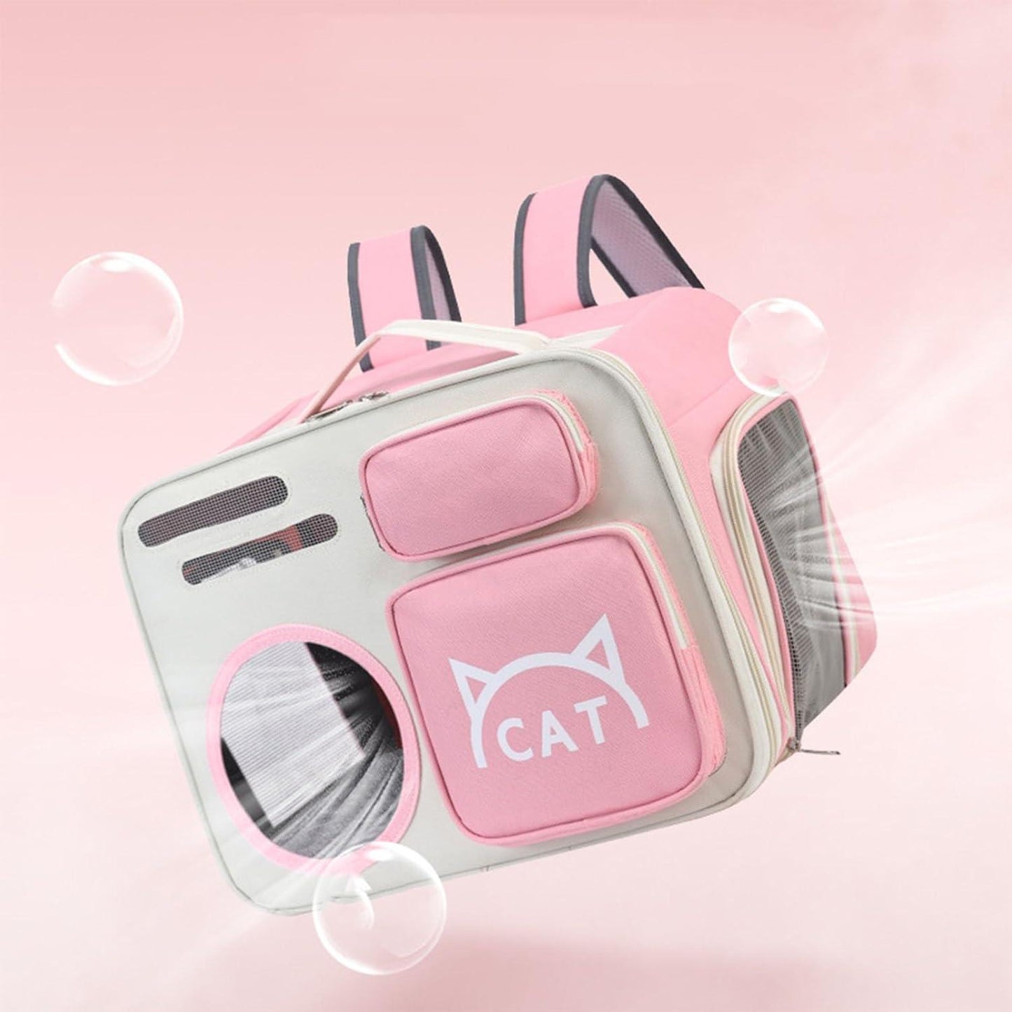 Pet Carriers Kitten Backpack, Pet Backpack Cat Travel Bag, Cute Cat Transport Carrier for Travel, Hiking & Outdoor