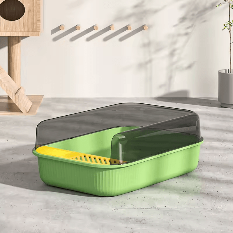 Large Capacity Cat Litter Box Semi-closed Sand Box for Cats Toilet Anti Splash Cat Tray