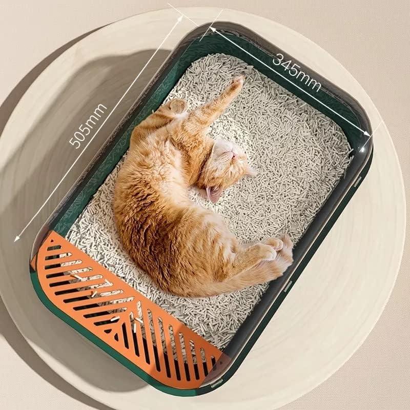 Large Capacity Cat Litter Box Semi-closed Sand Box for Cats Toilet Anti Splash Cat Tray