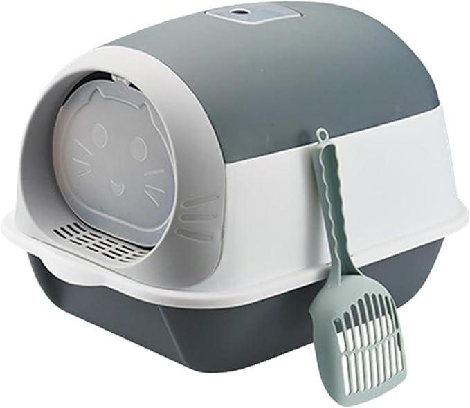 Enakshi Enclosed Cat Litter Box Hooded Cat Toilet Removable Bedpan Kitty Litter Tray