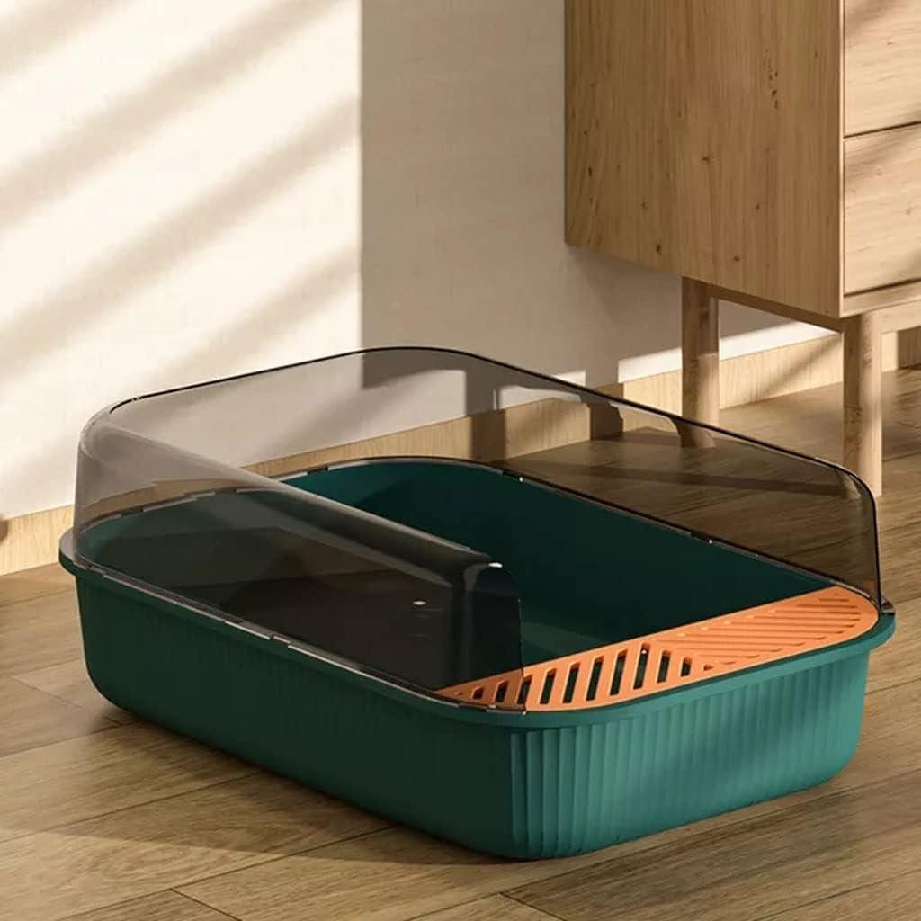 Large Capacity Cat Litter Box Semi-closed Sand Box for Cats Toilet Anti Splash Cat Tray