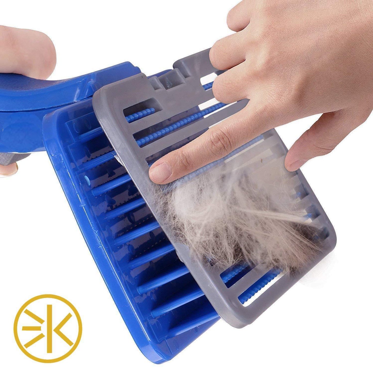 Self-Cleaning Pet Grooming Brush - Press Button for Tangle-Free Fur for dog and cat (Large) Grooming Comb