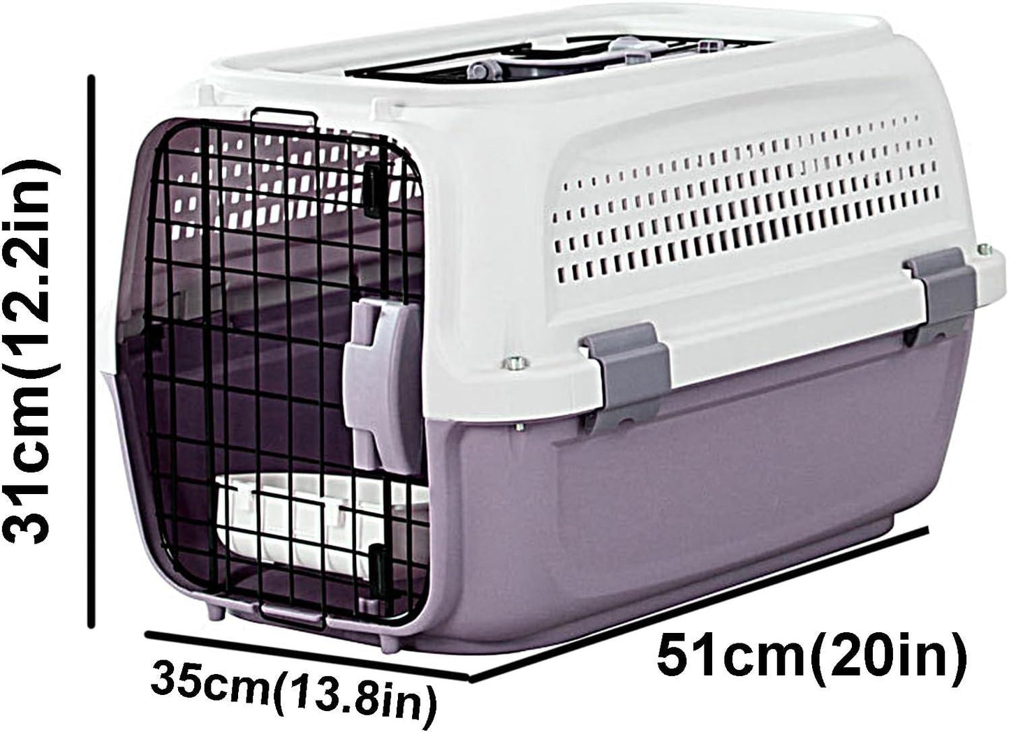Hard-Sided Two-door Pet Carriers Ideal for Small Dogs, Cats & Other Small Animals Carry Cage