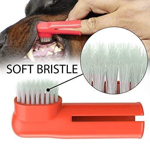 3 Pcs Soft Cleaning Dental Rubber Finger Toothbrush For Dogs (Multicolored), Manual, Adult