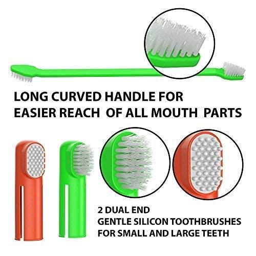 3 Pcs Soft Cleaning Dental Rubber Finger Toothbrush For Dogs (Multicolored), Manual, Adult