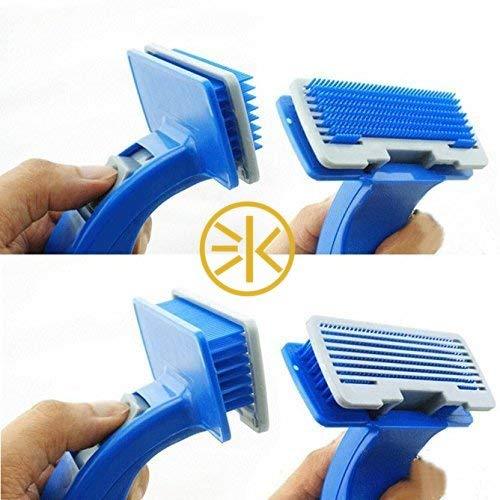 Self-Cleaning Pet Grooming Brush - Press Button for Tangle-Free Fur for dog and cat (Large) Grooming Comb