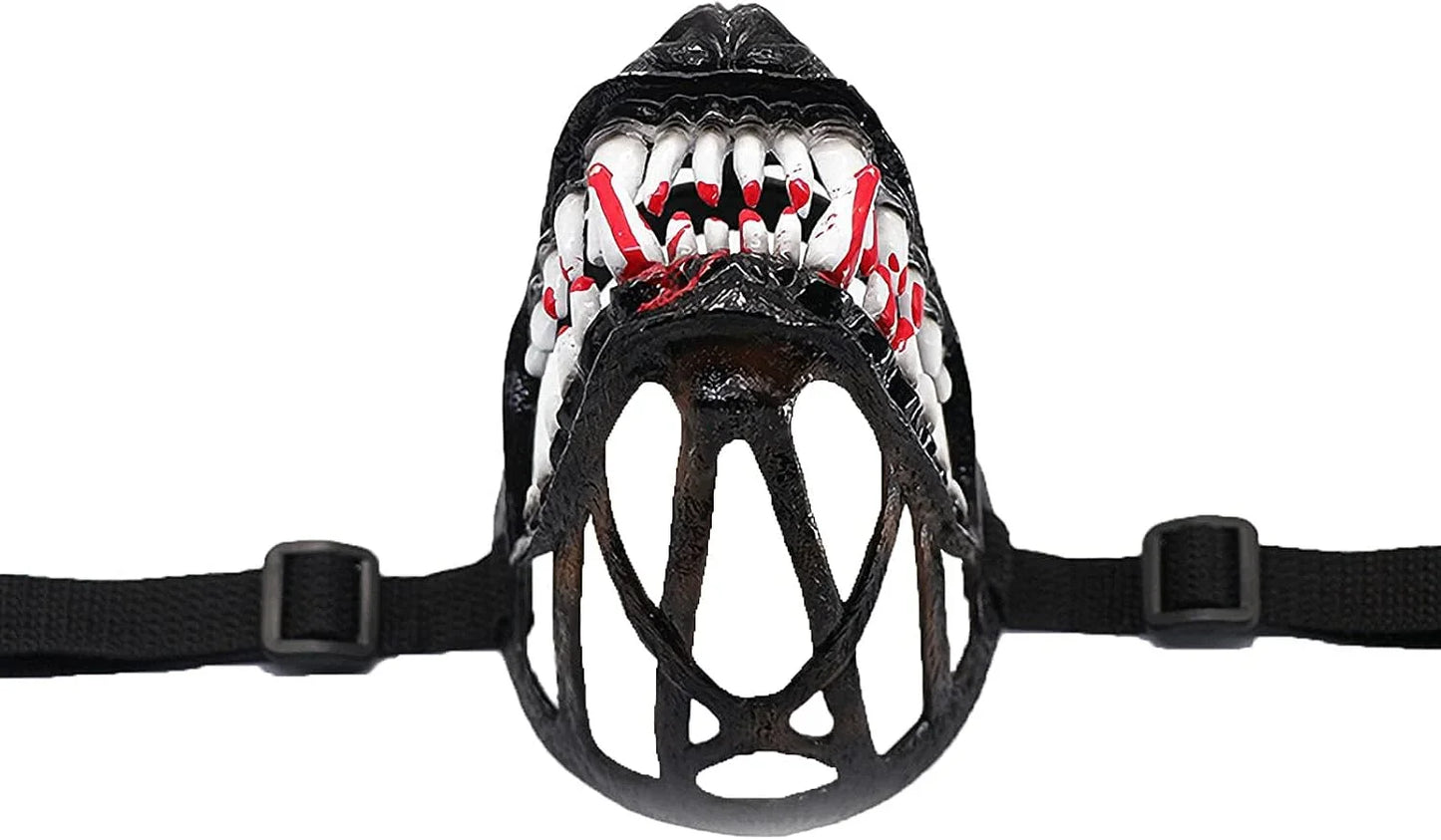 Muzzle for Medium Sized Dog,Basket Muzzle for Large Dog That Eat Everything - Protection from Dogs While Walking,Skull Mask Muzzle Scary