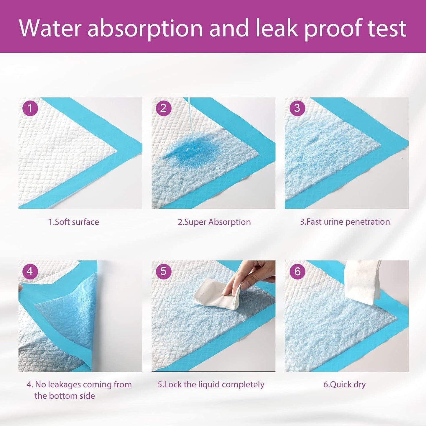 Super Absorbent Pee Pads Pet Training Disposable for Dogs and Cats Training Puppy Pee Pads Super Absorbent & Leak-Proof Extra Large
