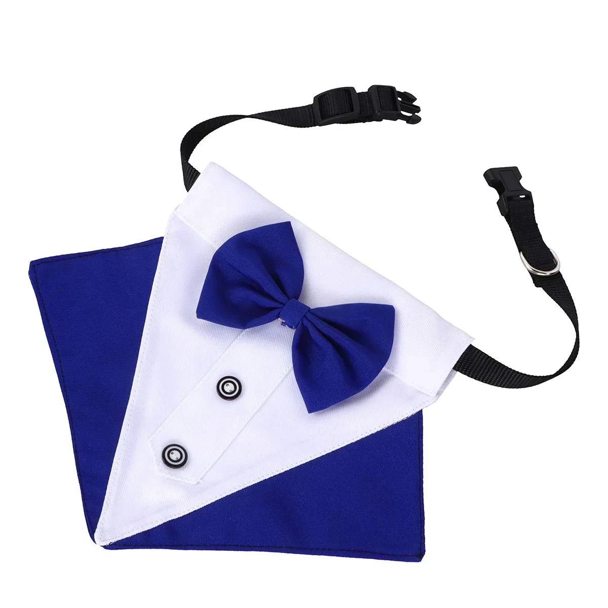 Medium Formal Dog Tuxedo Bandana Dog Wedding Bandana Dog Collar Tie with Bow Tie and Neck Tie Designs Adjustable Collar Formal Tux Dog Bowtie Adjustable Neckerchief