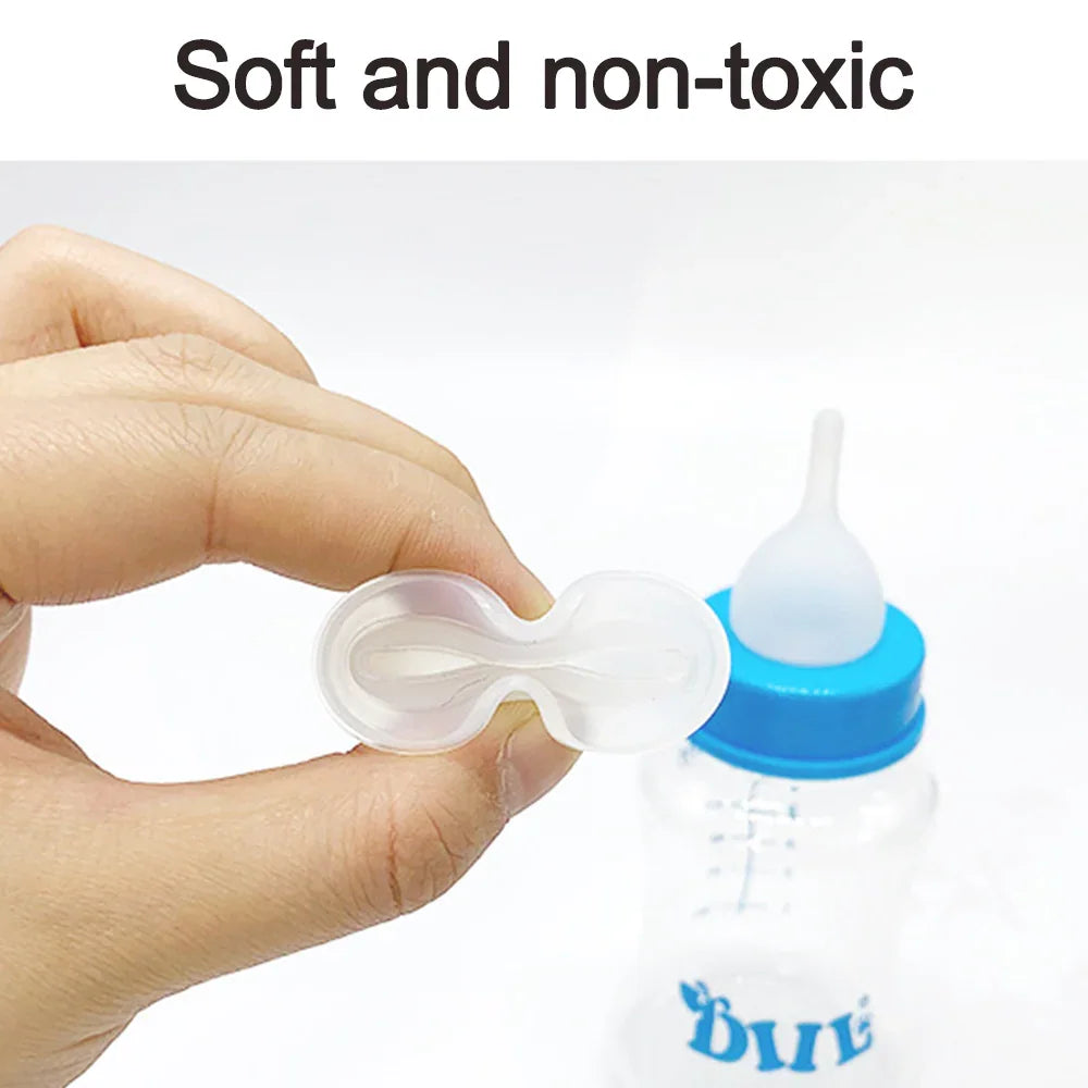 Kitten Puppy Feeding Bottles, Newborn Small Animals Milk Bottles for Nursing with Replacement Nipples, Pet Large Feeder Set