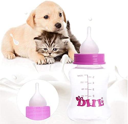 Kitten Puppy Feeding Bottles, Newborn Small Animals Milk Bottles for Nursing with Replacement Nipples, Pet Large Feeder Set