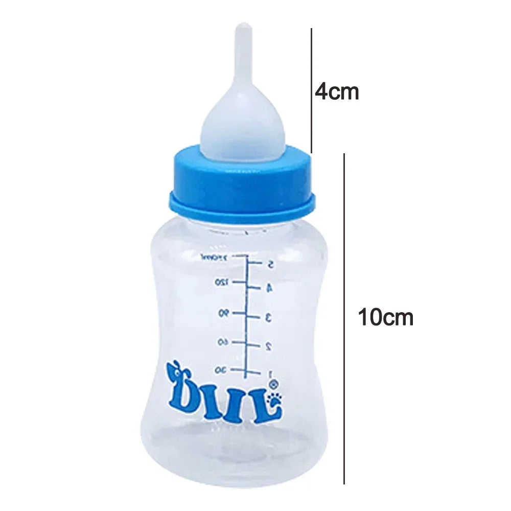 Kitten Puppy Feeding Bottles, Newborn Small Animals Milk Bottles for Nursing with Replacement Nipples, Pet Large Feeder Set