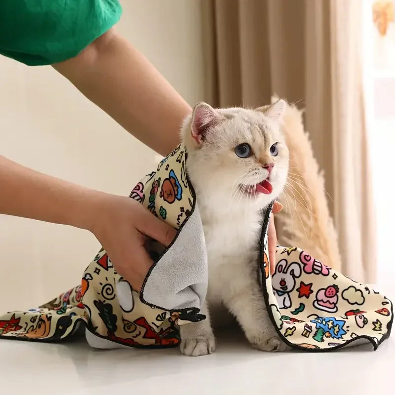 Cat Beauty Wrap - Pet Protective Cover - Cat Wrapping Cloth for Feeding, Scratch Prevention, Escape Protection, Cleaning Pet - Feline Grooming Towel